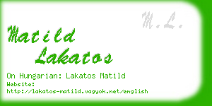 matild lakatos business card